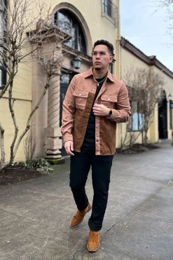 Colorblock Corduroy Shirt