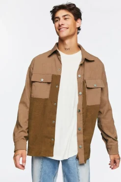 Colorblock Corduroy Shirt