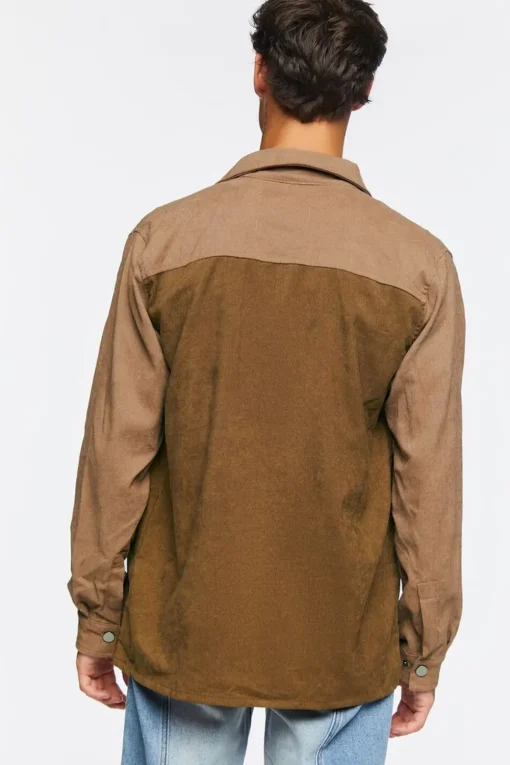Colorblock Corduroy Shirt