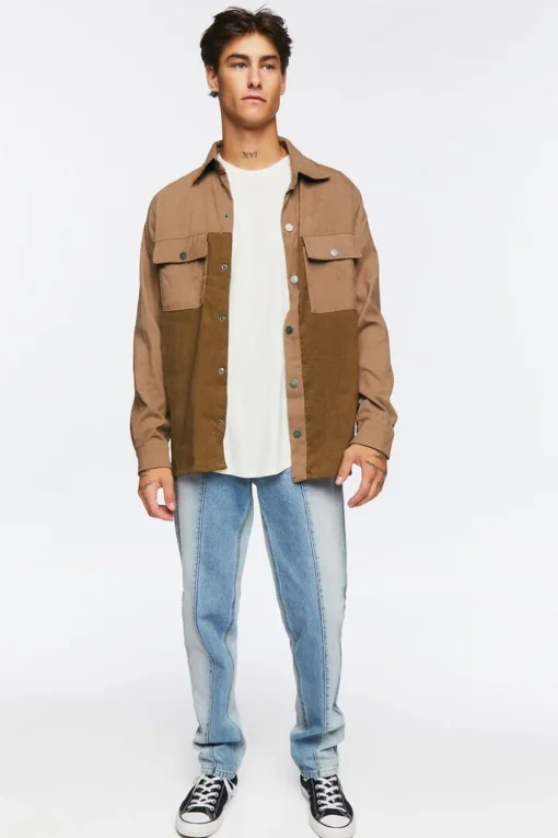 Colorblock Corduroy Shirt