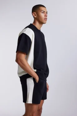 Colorblock Drawstring Shorts