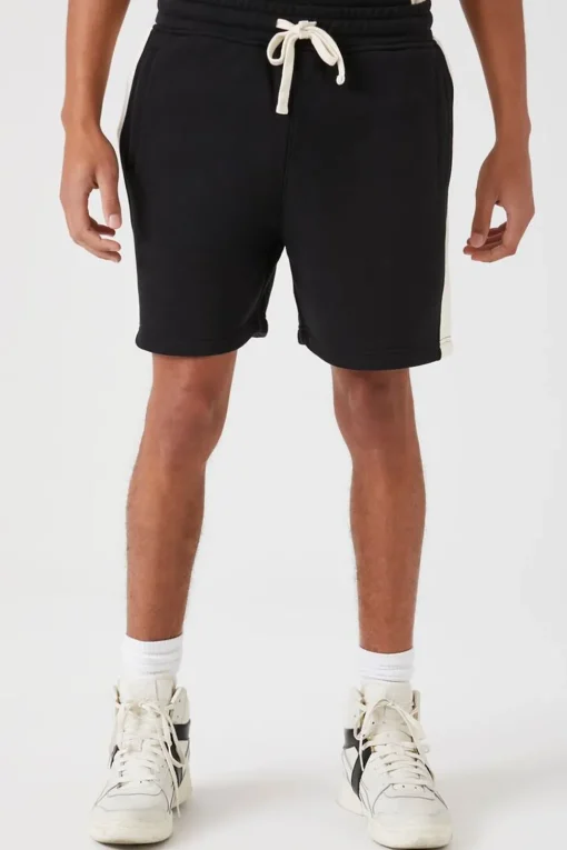 Colorblock Drawstring Shorts