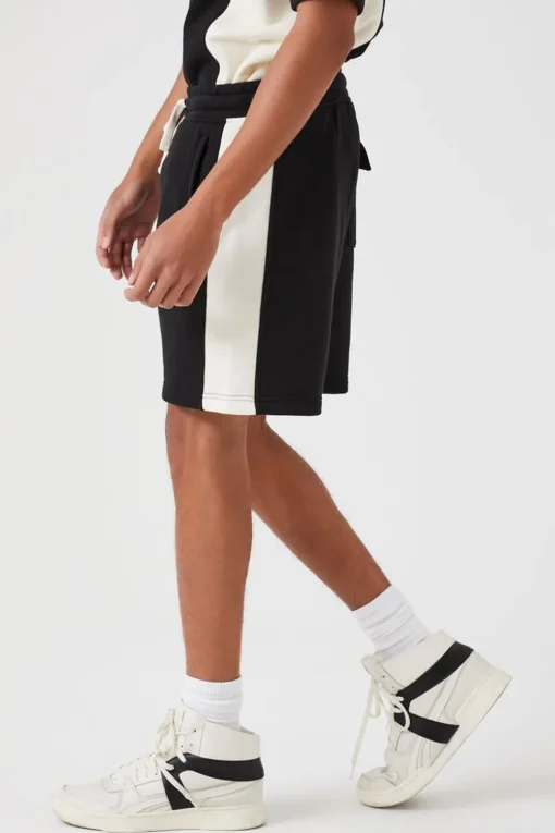 Colorblock Drawstring Shorts