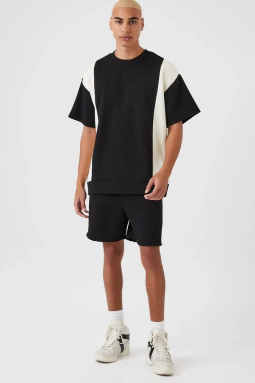 Colorblock Drawstring Shorts