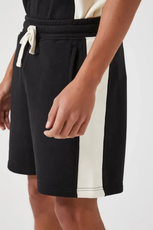 Colorblock Drawstring Shorts