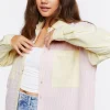 Colorblock Pinstriped Shirt