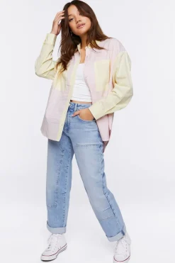 Colorblock Pinstriped Shirt