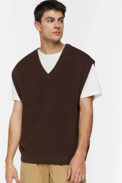 Contrast-Hem Sweater Vest