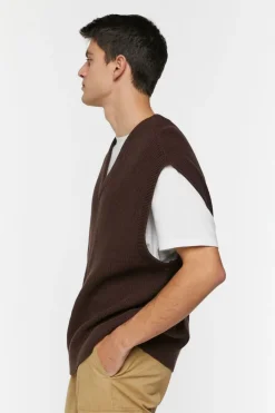 Contrast-Hem Sweater Vest