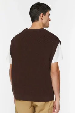 Contrast-Hem Sweater Vest