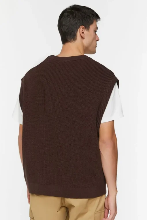 Contrast-Hem Sweater Vest