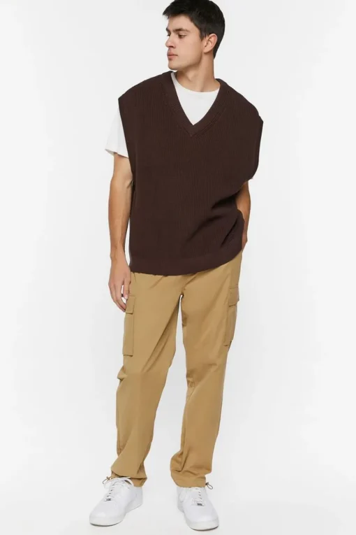 Contrast-Hem Sweater Vest