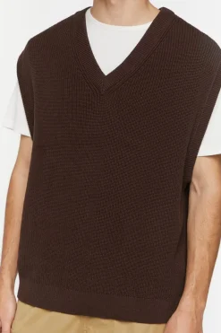 Contrast-Hem Sweater Vest