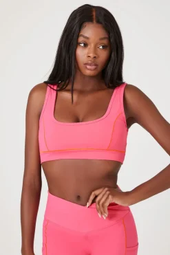 Contrast-Seam Sports Bra
