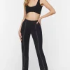 Contrast-Trim Split-Hem Pants