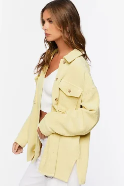 Corduroy Button-Front Shacket