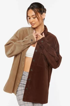 Corduroy Colorblock Shacket