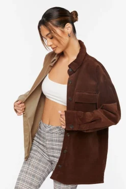 Corduroy Colorblock Shacket