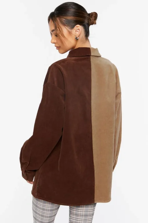 Corduroy Colorblock Shacket