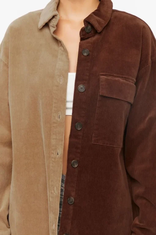 Corduroy Colorblock Shacket