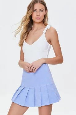 Corduroy Drop Waist Mini Skirt