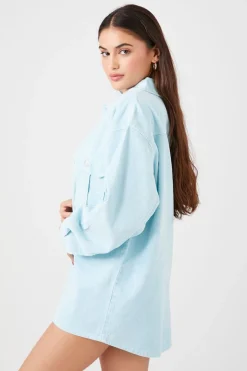 Corduroy Dropped-Sleeve Shacket