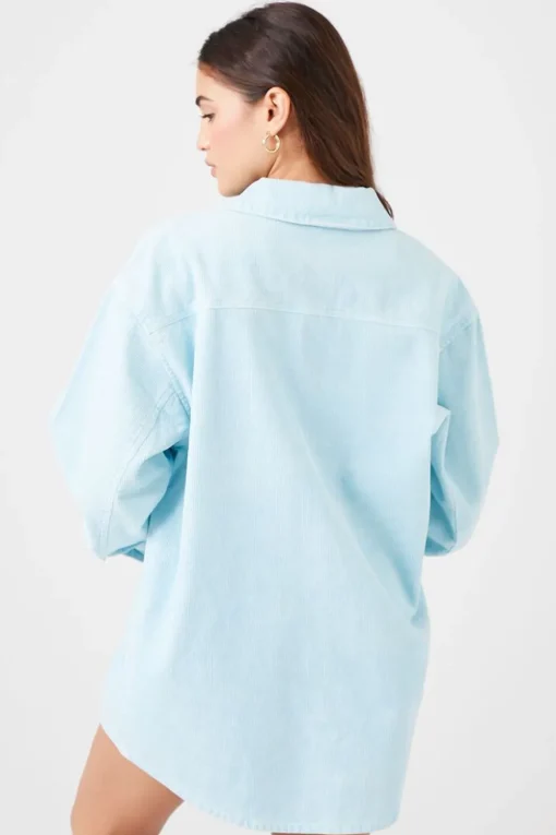 Corduroy Dropped-Sleeve Shacket