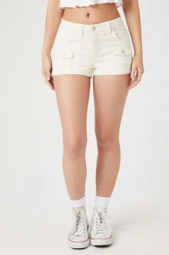 Corduroy Low-Rise Shorts