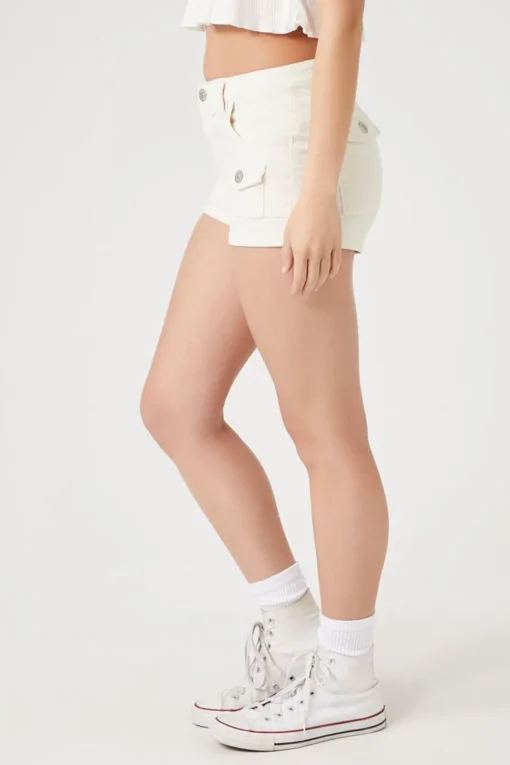 Corduroy Low-Rise Shorts