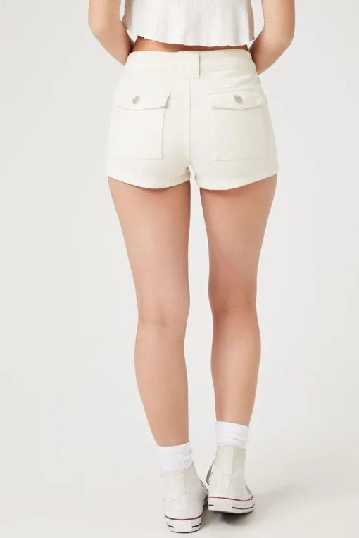 Corduroy Low-Rise Shorts