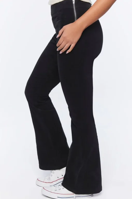 Corduroy Mid-Rise Flare Pants