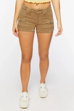 Corduroy Mid-Rise Shorts