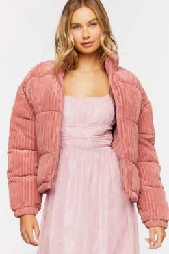 Corduroy Puffer Jacket