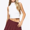 Corduroy Wallet Chain Mini Skirt