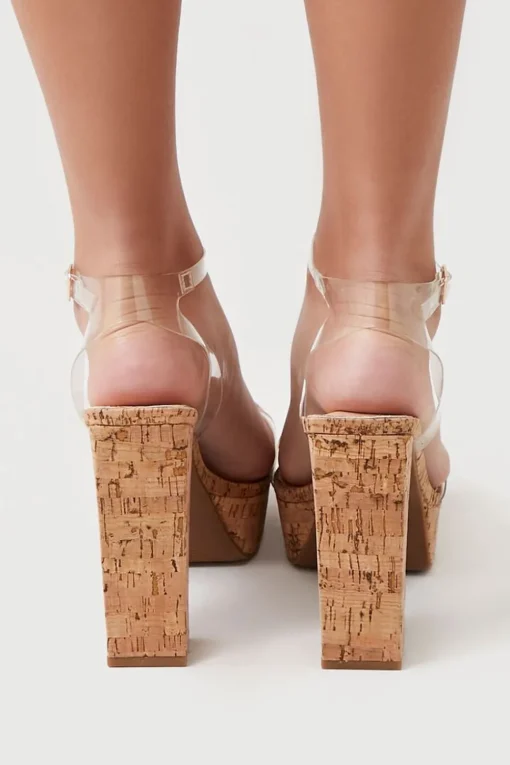 Cork Ankle-Strap Platform Heels