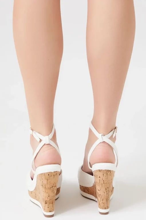 Cork Peep-Toe Wedges