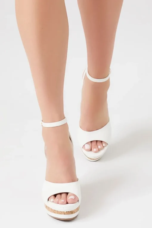 Cork Peep-Toe Wedges