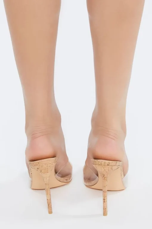 Cork Pointed Toe Stiletto Heels