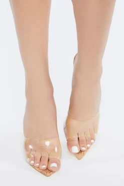 Cork Pointed Toe Stiletto Heels