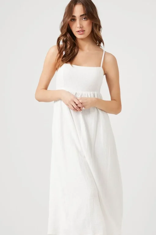 Cotton Cami Midi Dress
