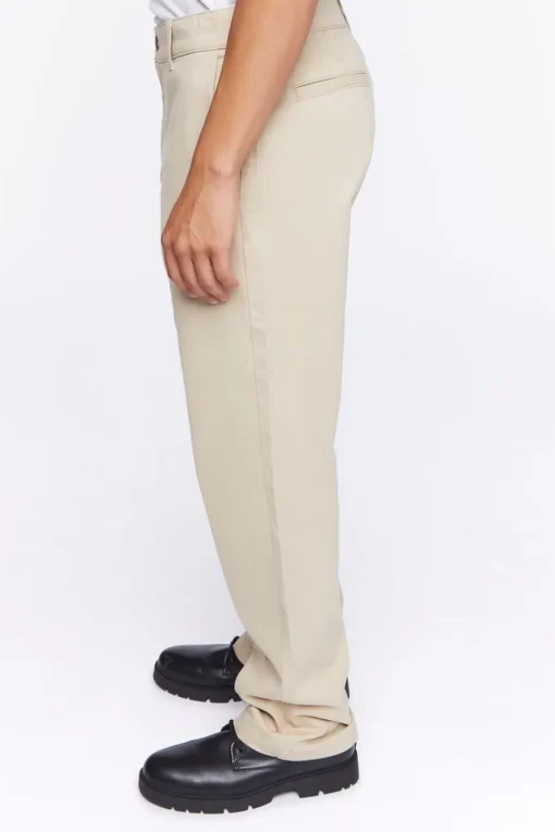Cotton Straight-Leg Pants