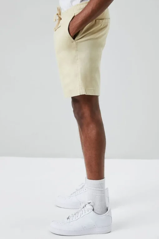 Cotton-Blend Drawstring Shorts