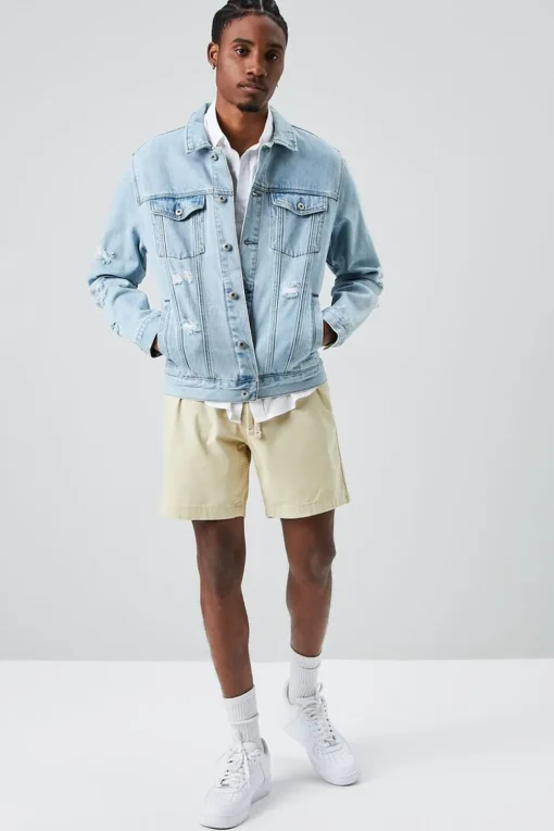 Cotton-Blend Drawstring Shorts