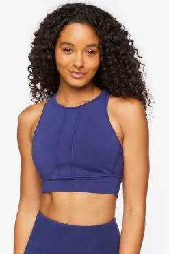 Cotton-Blend Longline Sports Bra