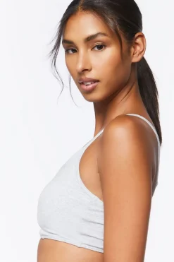 Cotton-Blend Longline Sports Bra