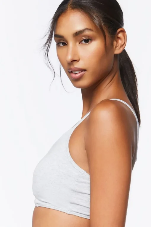 Cotton-Blend Longline Sports Bra