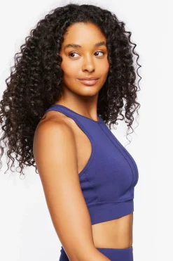 Cotton-Blend Longline Sports Bra