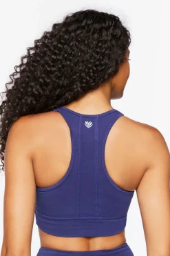 Cotton-Blend Longline Sports Bra