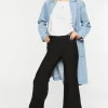 Crepe Flare-Leg Pants