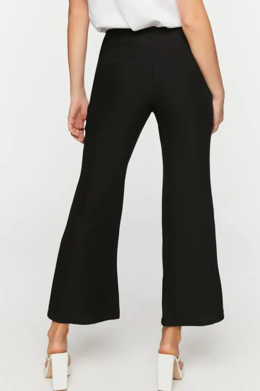 Crepe Flare-Leg Pants